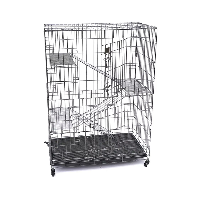 2/3/4-Tier nagy beltéri huzalfém macska ketrec kerekekkel 2/3/4-Tier nagy beltéri huzalfém macska ketrec kerekekkel