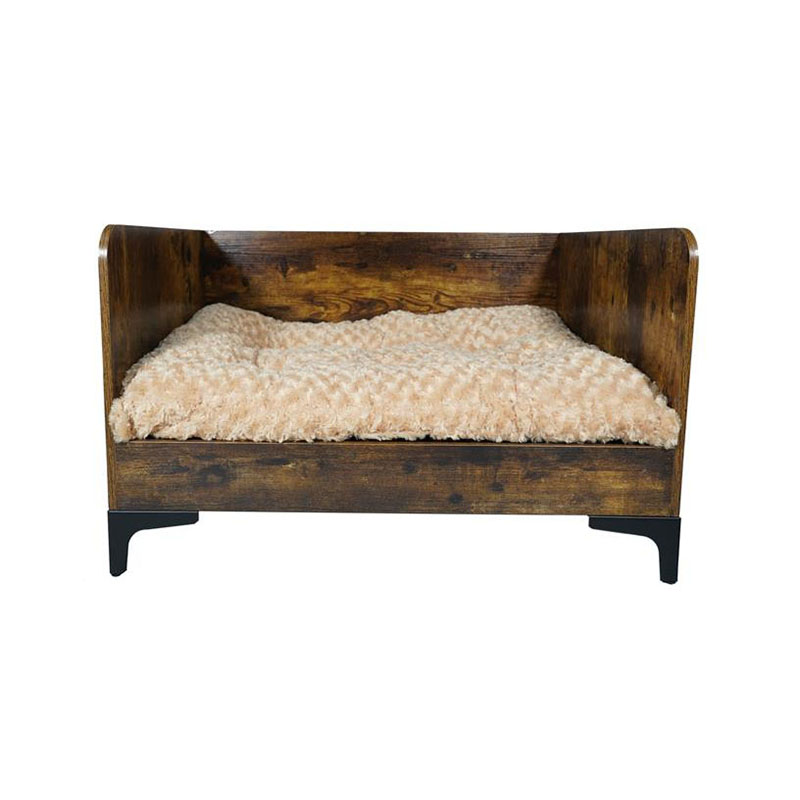 Modern beltéri fa emelt kutyaágy kerettel