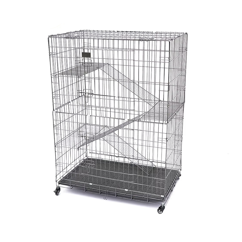 2/3/4-Tier nagy beltéri huzalfém macska ketrec kerekekkel 2/3/4-Tier nagy beltéri huzalfém macska ketrec kerekekkel