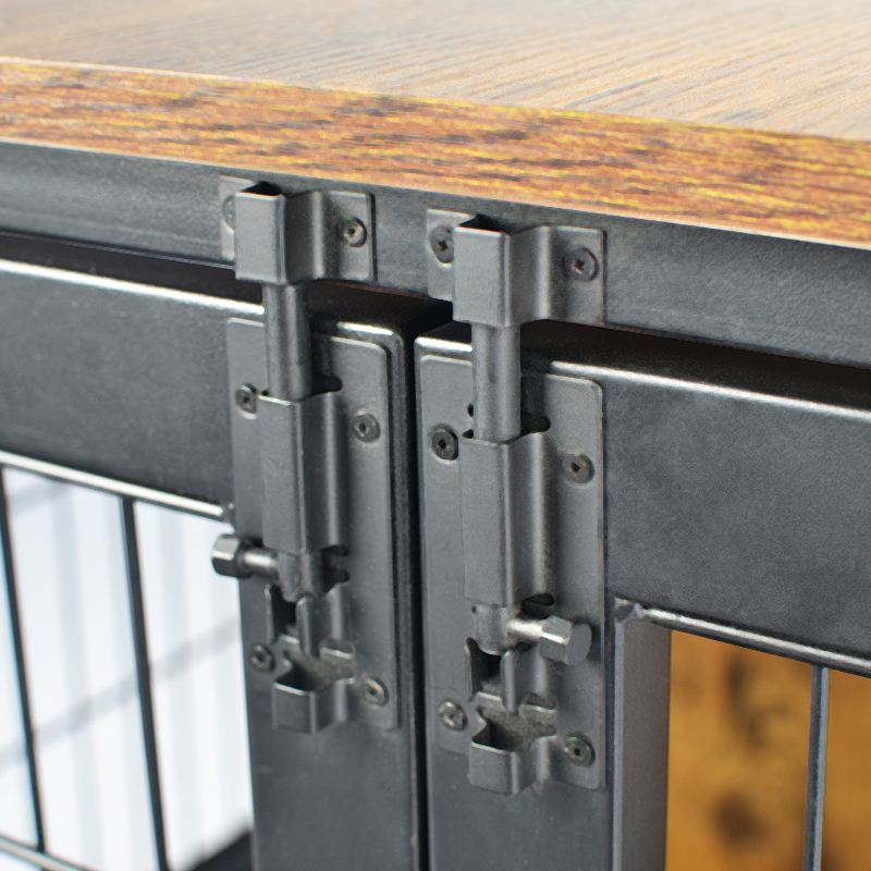 Fa bútor stílusú kutya ketrec kerekekkel Fa bútor stílusú kutya ketrec kerekekkel