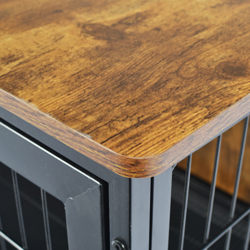 Fa bútor stílusú kutya ketrec kerekekkel Fa bútor stílusú kutya ketrec kerekekkel