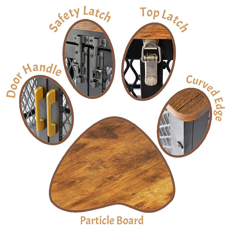 Nyitott legjobban nagy teherbírású fa bútor stílusú kutya ketrec Nyitott legjobban nagy teherbírású fa bútor stílusú kutya ketrec