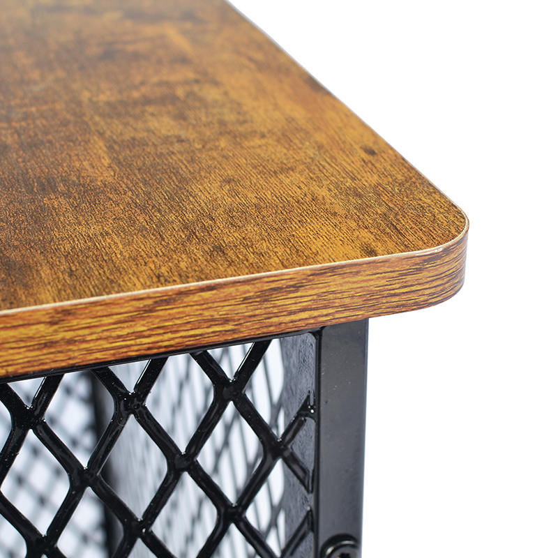 Bútor stílusú nagy fa kutya ketrec kerekekkel és párnával Bútor stílusú nagy fa kutya ketrec kerekekkel és párnával