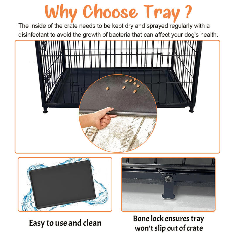 Nagy fa bútor kutya ketrec eltávolítható tálcával Nagy fa bútor kutya ketrec eltávolítható tálcával