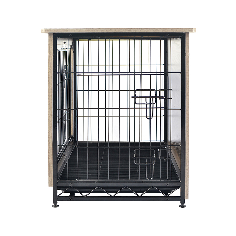 Elefántcsont beltéri nagy fa bútor stílusú fém kutya láda Elefántcsont beltéri nagy fa bútor stílusú fém kutya láda