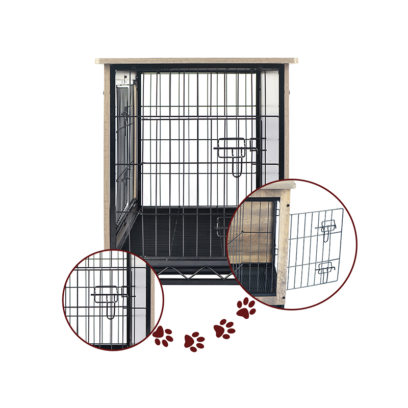 Elefántcsont beltéri nagy fa bútor stílusú fém kutya láda Elefántcsont beltéri nagy fa bútor stílusú fém kutya láda