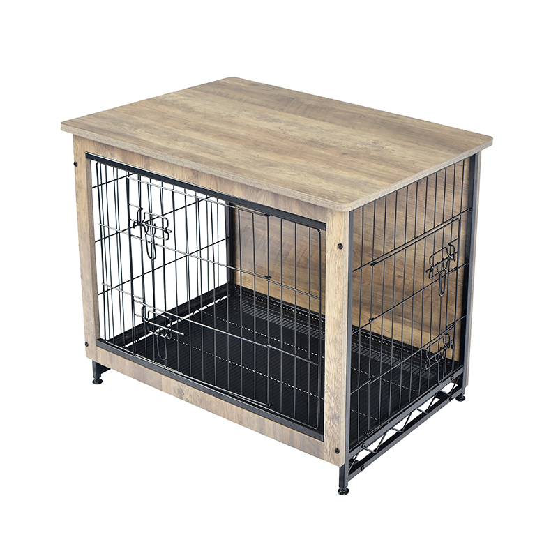 Elefántcsont beltéri nagy fa bútor stílusú fém kutya láda Elefántcsont beltéri nagy fa bútor stílusú fém kutya láda