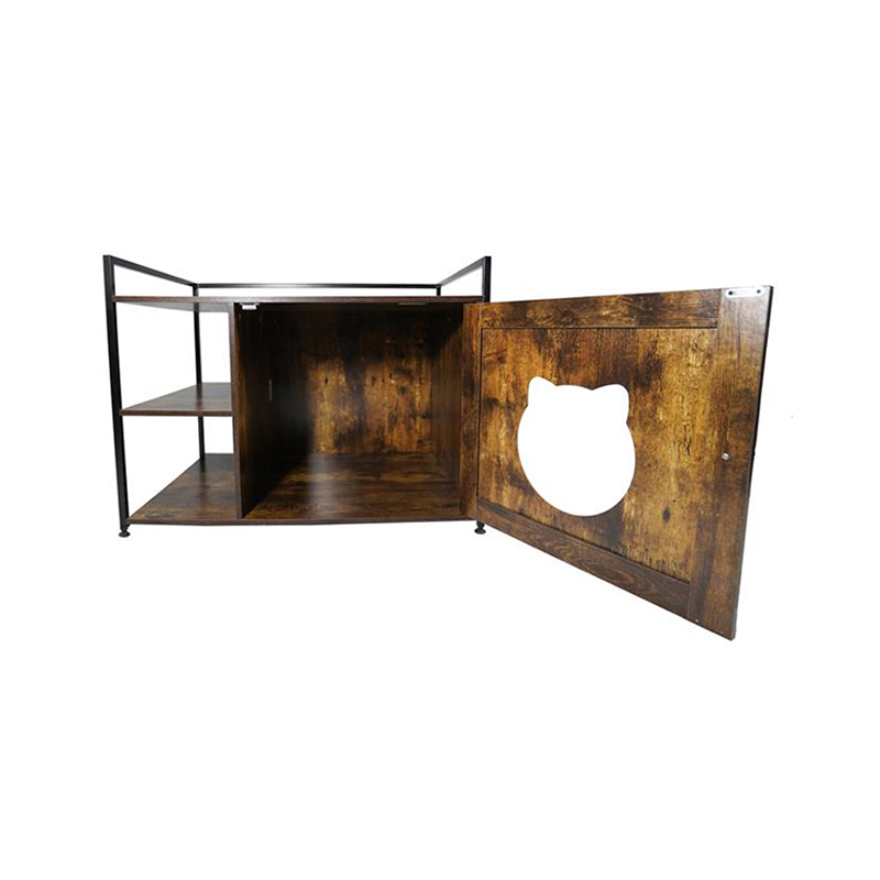 Bútor stílusú macskák ketrec tárolópolc alom szekrényével Bútor stílusú macskák ketrec tárolópolc alom szekrényével