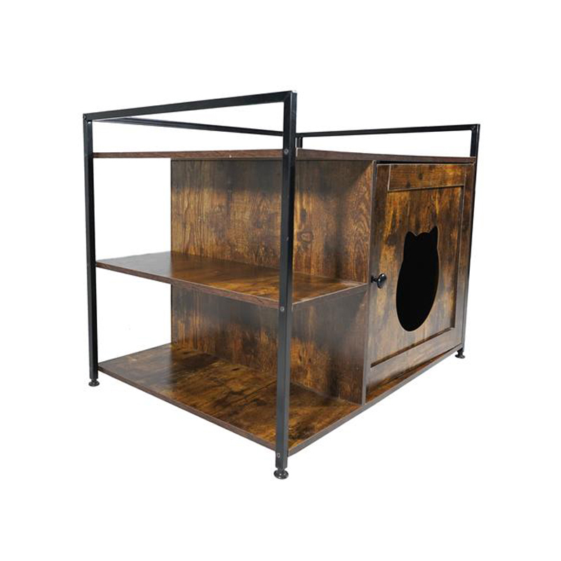 Bútor stílusú macskák ketrec tárolópolc alom szekrényével Bútor stílusú macskák ketrec tárolópolc alom szekrényével