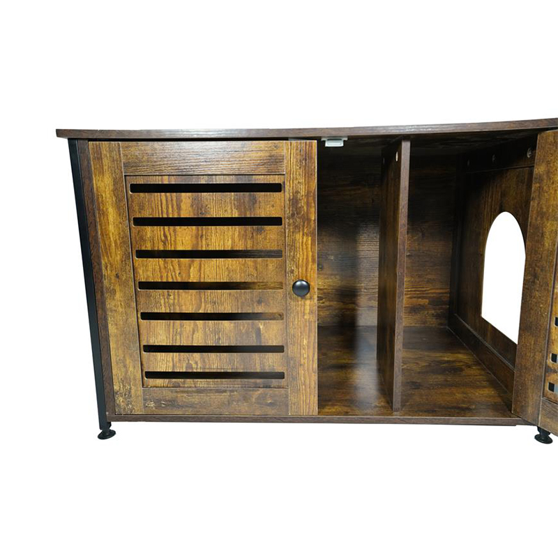 Bútor stílusú macskák ketrec oldalsó asztal alom szekrény elválasztóval Bútor stílusú macskák ketrec oldalsó asztal alom szekrény elválasztóval