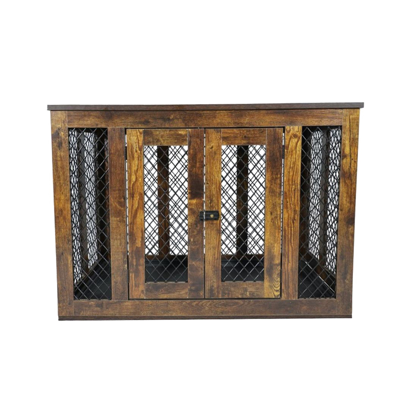 Beltéri bútor stílusú fa fém nagy kutya ketrecek